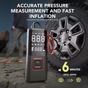 Mini bomba eléctrica portátil para neumáticos, inflador de neumáticos de motocicleta automático inteligente digital para bicicleta, bomba de aire inalámbrica para coche - Product Image 5