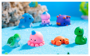 Resina <span class=keywords><strong>Mar</strong></span> Océano mundo terrario animales en miniatura sello pingüino Oso Polar cangrejo medusas delfín pulpo playa chico juguete de baño - Product Image 3