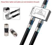 Conectores de Compresión RF RG6 de 75 Ohmios, Conector F, Diseño de Arandela Conductora, Resistente a la Intemperie, IP, Conectores de TV por Cable Coaxial FTTH