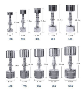 CZFIT Solid Steel Electroplated <b>Dumbbells</b> Integrated Fixed <b>Dumbbells</b> for Men and Women Professional Grade for Home Workouts - Product Image 5