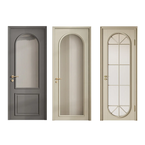 Puerta Interior Impermeable de Diseño Único, Chapa de Ingeniería <span class=keywords><strong>OSB</strong></span>, Estilo Moderno Crema, Tallado Personalizado, Opciones Personalizadas para Puertas de Madera para el Hogar - Product Image 3