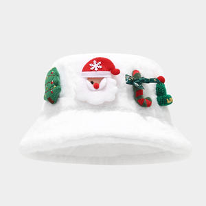 Chapeaux de Noël en fausse fourrure moelleuse pour hommes, femmes et unisexe, chapeaux de <span class=keywords><strong>pêcheur</strong></span> en fourrure moelleuse, chapeau de bonhomme de neige pour le nouvel an - Product Image 5
