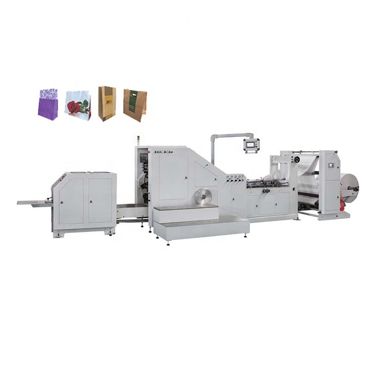 De multifuncionales integradas de rollo de papel de fondo cuadrado máquina de bolsa de papel