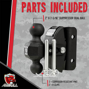 Enganche <span class=keywords><strong>de</strong></span> Suspensión Ambull al por Mayor, Capacidad <span class=keywords><strong>de</strong></span> 22,000 lb, Supresor <span class=keywords><strong>de</strong></span> Impactos <span class=keywords><strong>de</strong></span> Servicio Pesado, Doble <span class=keywords><strong>Bola</strong></span> <span class=keywords><strong>de</strong></span> 2" y 2-5/16" - Product Image 5