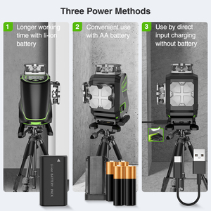 <span class=keywords><strong>Huepar</strong></span> <span class=keywords><strong>S04CG</strong></span> 16 línea 4D nivel láser para exteriores haz verde autonivelante 360 grados giratorio para exteriores - Product Image 3
