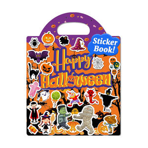 Pegatinas Decorativas de Murciélago Esqueleto de Dibujos Animados de Halloween para Manualidades de Jardín de Infancia, Pegatinas de Papel Personalizables Ecológicas - Product Image 1