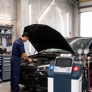 Nettoyeur et rechargeur de système de climatisation |   Fonction de nettoyage des fenêtres |   Unité de récupération de climatisation professionnelle pour garages - Product Image 1