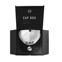 Boîte d'emballage en carton noir carrée personnalisée en gros pour l'expédition par courrier, boîte cadeau, boîte d'emballage pour casquette de baseball avec fenêtre transparente