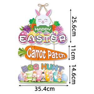 Nuevo Adorno Colgante de Pascua para Puerta, Decoración de Conejo de Carnaval para Puerta de Pascua - Product Image 5
