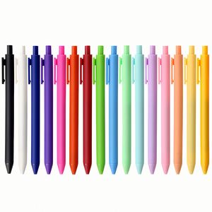 18 High Quality Plastic Retractable Gel <b>Pen</b> || 0.5mm Black Refill || Multi-color Candy Design || Glue-sprayed Signature <b>Pen</b> || - Product Image 1