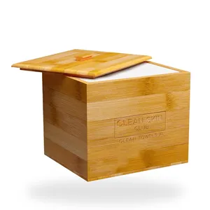 Клубная Роскошная бамбуковая коробка с выдвижными ящиками и полотенцами XL