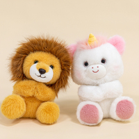 Peluche licorne mignonne et mignonne en forme de lion et paresseux, animaux en peluche, décoration de bureau