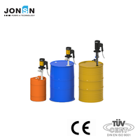 Pompes à fût verticales à entraînement pneumatique pour produits chimiques à haute viscosité, avec vis de levage en acier inoxydable SS316, tubes PVDF et PP