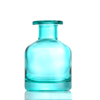 Diffuseur d'aromathérapie en verre extravagant de 50 ml avec bouchon en liège, design transparent givré noir