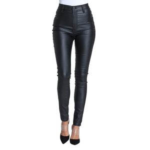 LILUO High Elastic Waxed <strong>Jeans</strong> Women <strong>Custom</strong> logo <strong>Label</strong> Slim Fit Denim Trousers Skinny Women Denim Waxed <strong>Jeans</strong> - Product Image 1