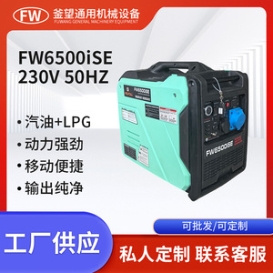 FW6500iSE Gasoline Inverter <b>Generator</b> 230V 50Hz European Plug Dual Fuel <b>Silent</b> Outdoor Use - Product Image 5