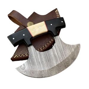 Couteau à pizza LEGACY BLADES en acier Damas artisanal de qualité supérieure avec manche en bois durable antidérapant pour la cuisine à domicile et la pâtisserie - Product Image 1