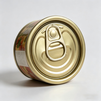 Haute Qualité 202 #   Couvercles de boîtes de conserve anti-corrosion à ouverture facile en émail blanc chromé de 52,3 mm avec anneau doré pour boîtes de sauce tomate