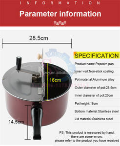 <span class=keywords><strong>Machine</strong></span> à popcorn à gaz manuelle pour cuisinière, popper commercial, pot antiadhésif, manivelle manuelle, <span class=keywords><strong>machine</strong></span> à faire du popcorn à l'huile chaude - Product Image 4