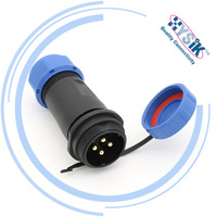 SP2110/P7 SP2113/S7 Zócalo de brida hembra 2 3 4 5 PIN SP21 Conector de cable impermeable IP68 Circular de plástico para pantalla LED