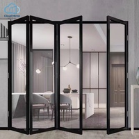 Fenêtre pliante multi-vitraux en aluminium gris, grande fenêtre de ventilation pour terrasse de luxe, taille personnalisée non standard pour le marché étranger