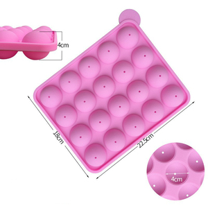 <span class=keywords><strong>Molde</strong></span> de Silicona para Cake Pops, Moldes para Chocolate, <span class=keywords><strong>20</strong></span> Cavidades/Orificios, Bolas de Pastel Redondas, <span class=keywords><strong>Molde</strong></span> para Cupcakes, Bandeja para Hornear - Product Image 3