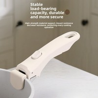 Poignées de casserole universelles ergonomiques anti-brûlure, résistantes à la chaleur, en PVC, détachables, réglables, multi-usages