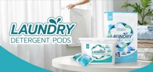 Capsules de détergent à lessive jetables à double chambre de 240g, soluble dans l'eau, odeur durable, écologiques, pour vêtements - Product Image 2