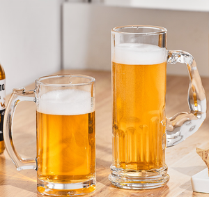 Jarra de Cerveza de 600 ml con Base Pesada y Asa en Forma de Brazo Musculoso, Vaso Transparente de Vidrio, Taza Divertida para Beber para Fanáticos de los Deportes - Product Image 3