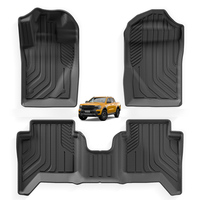 Tapis de voiture de luxe, simple ou double couche, vente en gros d'usine, caoutchouc TPE, sur mesure, pour Ford Ranger 2019-2022