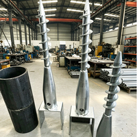 Anclaje Helicoidal de Acero al Carbono Q235, Anticorrosión, Galvanizado, Cabeza Hexagonal, Rosca M12, Capacidad 3.2-130KN, Acabado TiCN, PV, en Pulgadas