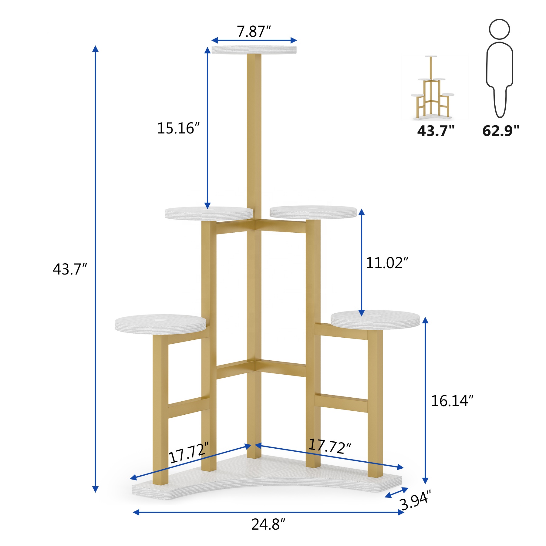 Porta piante Scaffale per piante in legno Espositore per bonsai Porta fiori per interni ed esterni Cortile Giardino Patio Balcone Scaffale per piante (Colore: A, Dimensioni: 87 * 50 cm