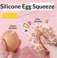 Jouet anti-stress en silicone en forme d'œuf à presser, jouet de décompression pour le bureau, œuf de caille avec coquille pour soulager le stress des jeunes