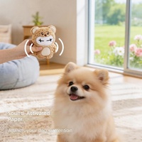 Jouet pour chien en peluche, sonore et à texture froissée, en forme de lapin ou d'ours, pour la dentition et le soulagement de l'ennui chez les petits chiens, interactif et amusant, 2 styles