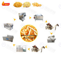 Ligne de production industrielle de frites congelées Machine de fabrication de chips de pommes de terre Technologie européenne de congélation IQF 1000-3000 kg/h