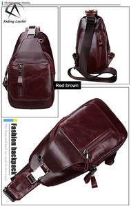 Bolso Bandolera Retro de Cuero Vacuno Genuino Andong para Hombre, Bolso Cruzado de Gran Capacidad para Viajes, Deportes y Actividades al Aire Libre - Product Image 5