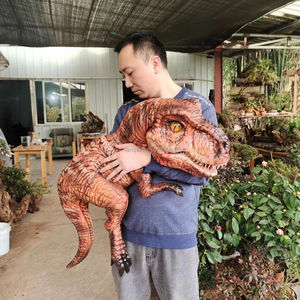 Nuevos modelos Animatronic dinosaurio marioneta de mano evento Fiesta accesorios divertidos realista silicona parpadeo dinosaurio marioneta con sonido - Product Image 1