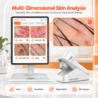 Analyseur de peau facial et détecteur de perte de cheveux AI, machine d'analyse à double sonde 50X 8MP à 3 spectres