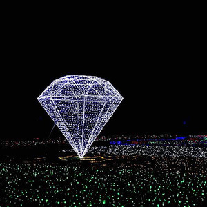 Luz con Motivo de Diamantes Impermeable IP65 de Fibra Óptica de 1-4m para Parques, Plazas y Festivales - Product Image 1