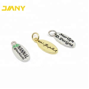 Küçük özel takı etiketleri damgalama takı kişiselleştirilmiş Charm Logo Metal etiketi - Product Image 5