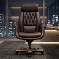 Chaise de bureau pivotante moderne de haute qualité, chaise de direction en cuir contemporaine pour les professionnels, les cadres, les PDG