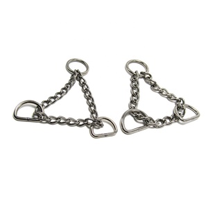 <strong>3</strong>/4 <strong>Inch</strong> Stainless Steel Silver Martingale <strong>Collar</strong> Chain With D Ring for Pet <strong>Collar</strong> - Product Image 5