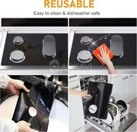 Pour une utilisation commerciale et domestique dans la cuisine Protecteur de cuisinière à gaz en PTFE antiadhésif non toxique Couvercle de table de cuisson en PTFE ignifuge