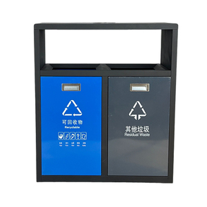 High Quality Galvanized Steel SheetTrash <strong>Cans</strong> Bulk Purchase Park Outdoor Metal Classified <strong>Trash</strong> for Public Municipal Facilities - Product Image 4