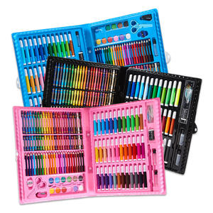 Ensemble d'art de luxe dans un coffret en bois, avec des pastels à l'huile doux, des peintures acryliques, des crayons à dessin, des crayons de fusain, des aquarelles et des outils - Product Image 1