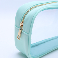 Pochette de voyage transparente en PVC portable et tendance pour poignée de sac, trousse de maquillage étanche avec fermeture éclair, rangement écologique DIY