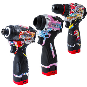Cordless Drill Set 1/4 In Lithium Battery Rechargeable DIY <b>Crafts</b> <b>Tool</b> Kit - Product Image 1