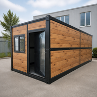 Maison conteneur légère préfabriquée en kit, cabane extensible à deux chambres pour site de glamping