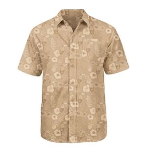 Polo décontracté pour homme, personnalisé, en gros, respirant, léger, à imprimé floral tropical hawaïen avec toucan, boutonné - Product Image 2
