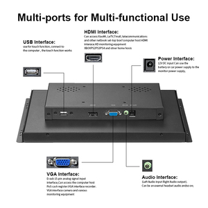 8 10.1 11.6 15.6 21.5 23.8 inch ngoài trời độ sáng cao 600-1000 nits phẳng tinh khiết không thấm nước cảm ứng điện dung màn hình Màn hình - Product Image 4